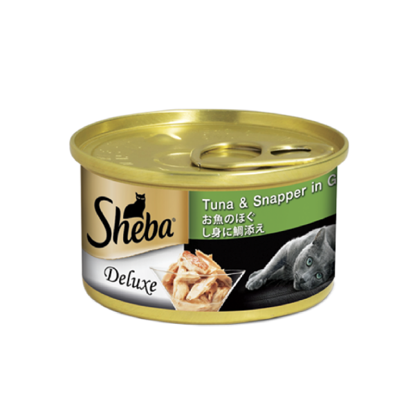 Sheba 貓罐頭 Tuna Whitemeat & Snapper in gravy 汁煮吞拿魚鯛魚 85g