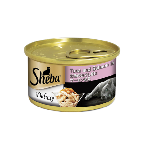 Sheba 貓罐頭 Tuna and Salmon in Gravy 汁煮白吞拿魚加三文魚 85g
