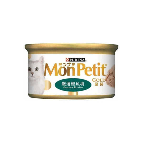 Purina Mon Petit 貓罐頭 《金裝》 肉凍 嚴選鰹魚塊 85g