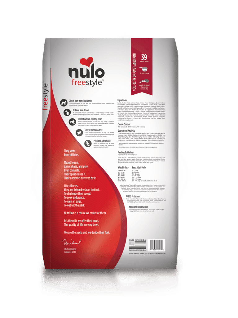 Nulo Freestyle 狗糧 無穀物高肉糧 羊+鷹嘴豆 (成犬配方) 2kg / 11kg