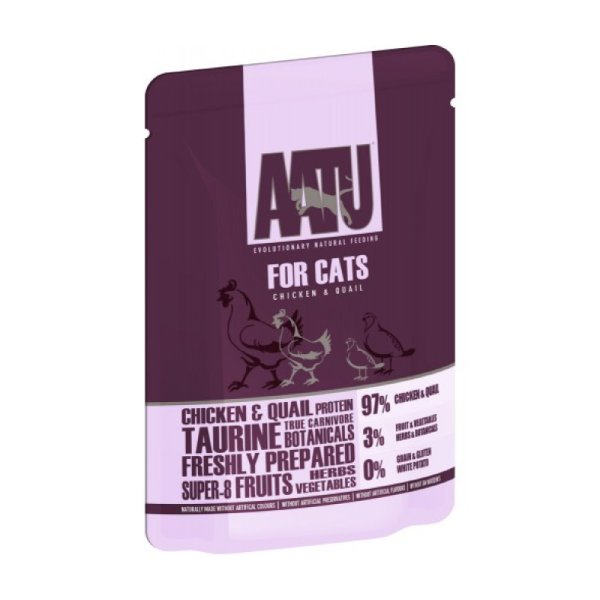 AATU 貓濕糧 97/3/0《 全配方系列》雞+鵪鶉 85g