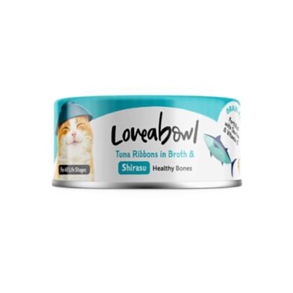 Loveabowl 貓罐頭 無穀物 【壯骨】吞拿魚+白飯魚 70g