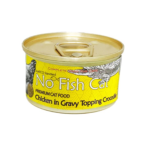 PetSay - No Fish Cat 貓罐頭 【益氣補腎】鱷魚肉雞絲 無穀物主食罐 85g