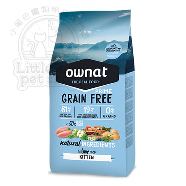 OWNAT Prime 無穀物 貓糧-幼貓 (強健配方) 走地雞+火雞 1kg / 3kg