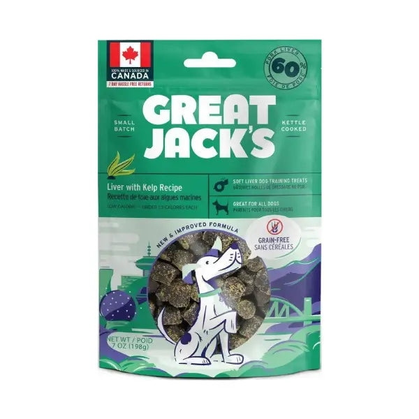 Great Jacks 狗小食 無穀物 海帶拌豬肝肉粒 2oz