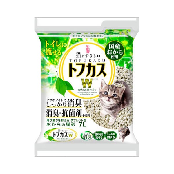 日本爽快 特強除臭 環保豆腐砂 天然清香 W 7L