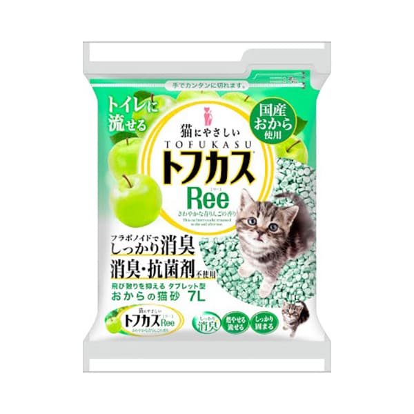日本爽快 特強除臭 環保豆腐砂 青蘋果香味 7L