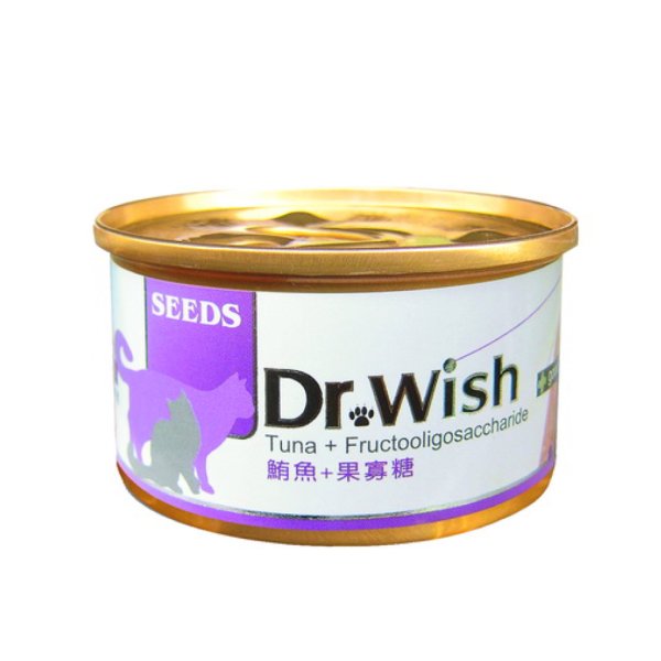 Seeds 貓罐頭 Dr Wish 營養慕絲-鮪魚+果寡糖 (改變細菌叢生態,化毛排出) 85g