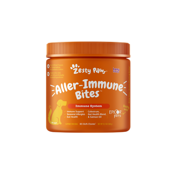 Zesty Paws Aller-Immune Bites 抗敏免疫咀嚼軟粒 - 羊肉味(犬用) 90粒 (🥳大量購買優惠🎉2件85折)