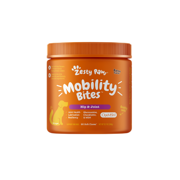 Zesty Paws Mobility Bites 關節護理咀嚼軟粒 - 煙肉味(犬用) 90粒 (🥳大量購買優惠🎉2件85折)