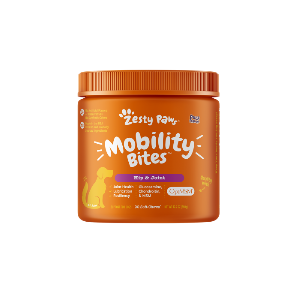 Zesty Paws Mobility Bites 關節護理咀嚼軟粒 - 鴨肉味(犬用) 90粒 (🥳大量購買優惠🎉2件85折)