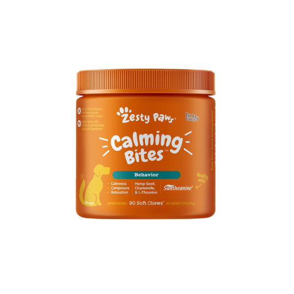 Zesty Paws Calming Bites 情緒舒緩咀嚼軟粒 - 火雞味(犬用) 90粒 (🥳大量購買優惠🎉2件85折)