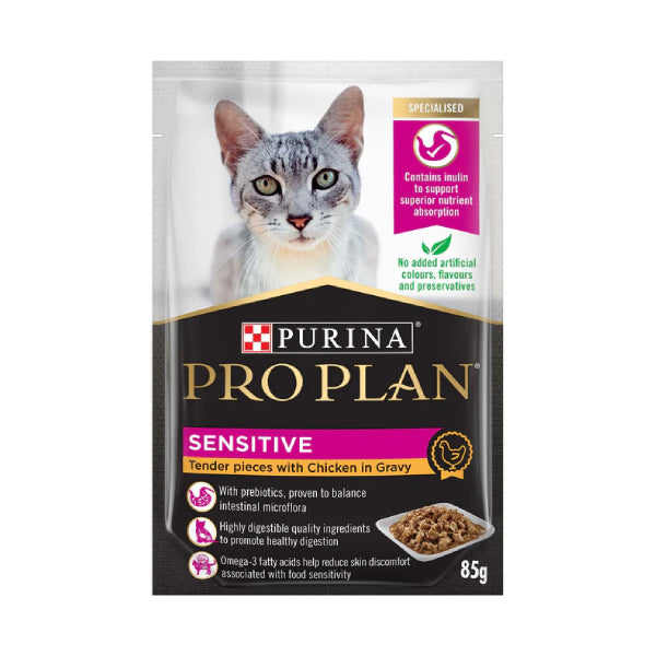 Purina Pro Plan 貓濕糧 醬汁 雞肉 (敏感配方) 85g