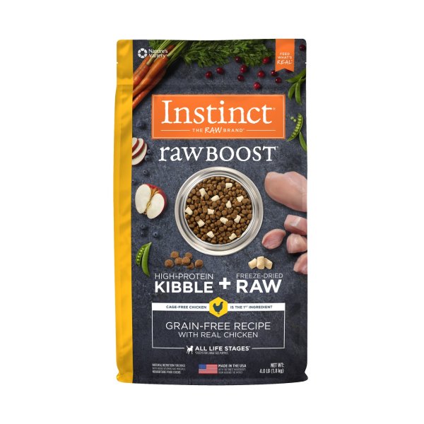 Instinct 狗糧 Raw Boost 無穀物 雞肉 21 lb