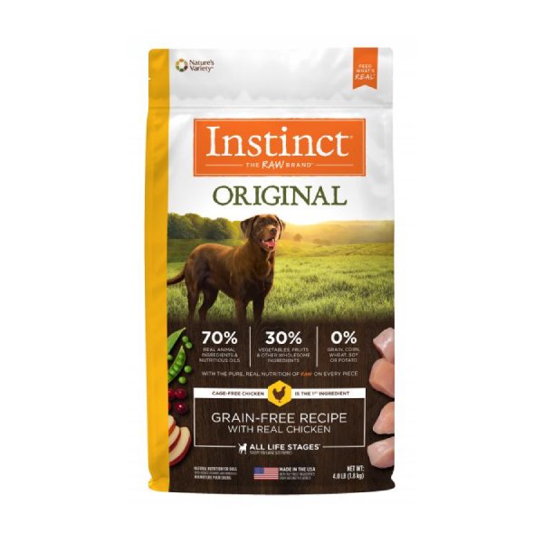 Instinct 狗糧 Original 無穀物 雞肉 (全犬配方) 4 lb / 22.5 lb