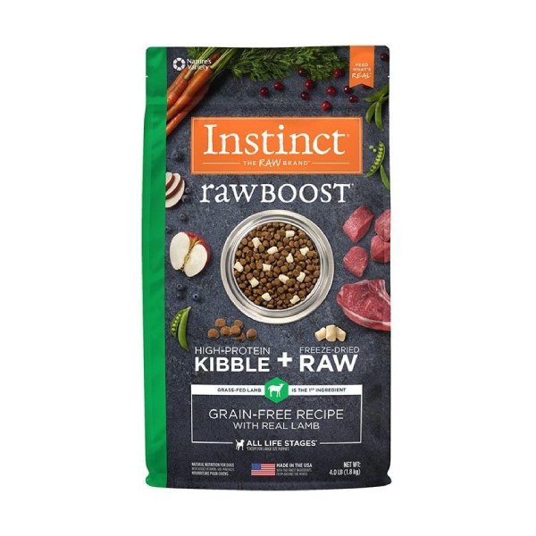 Instinct 狗糧 Raw Boost 無穀物 羊肉 4 lb / 20 lb