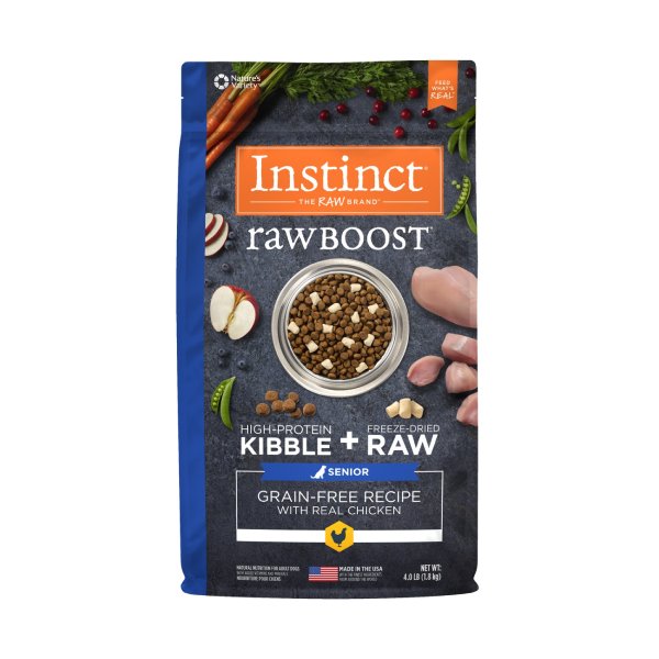 Instinct 狗糧 Raw Boost 無穀物 雞肉 (老犬配方) 4 lb