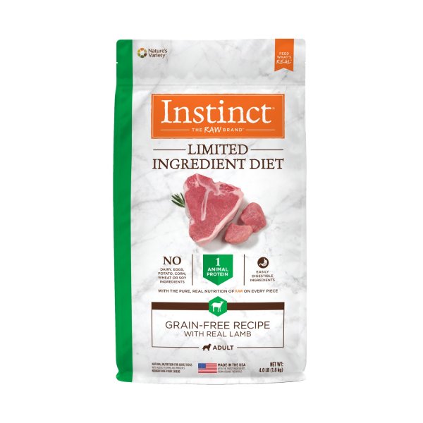 Instinct 狗糧 Limited Ingredient Diet 無穀物 單一蛋白 低敏 羊肉 4 lb / 20 lb