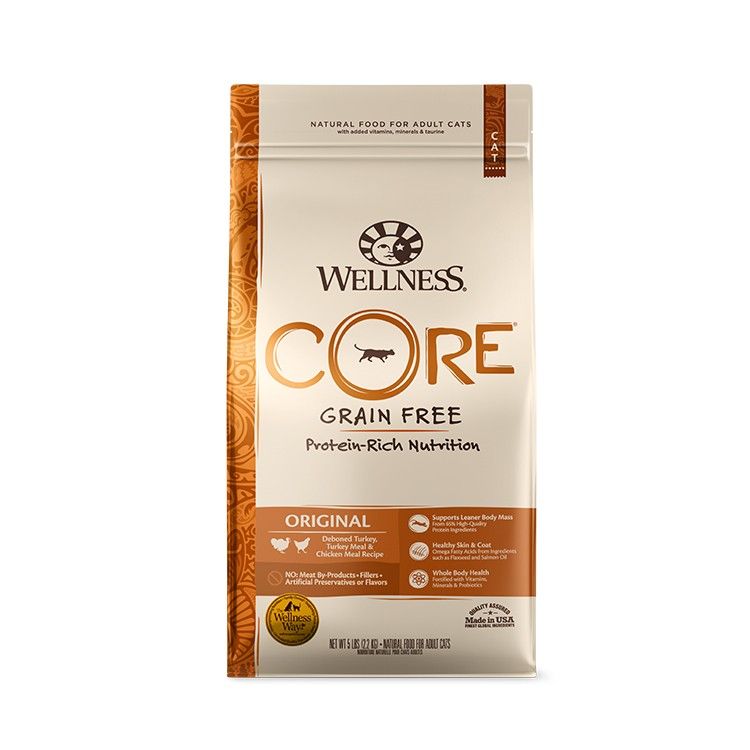 WELLNESS 《CORE》 貓糧 無穀物 經典原味 火雞+雞肉 5 lb / 11 lb