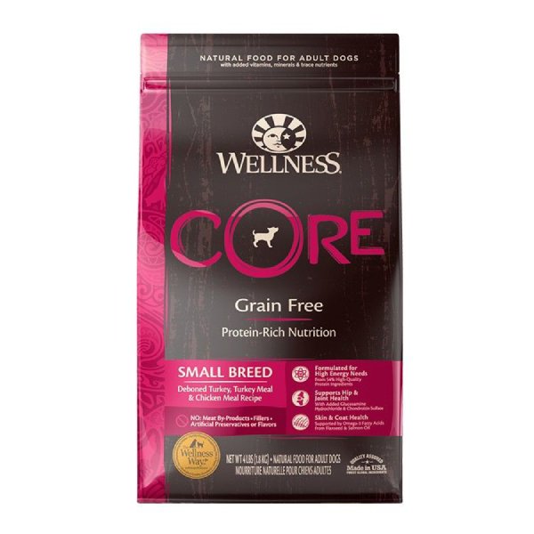 WELLNESS 《CORE》 狗糧 無穀物 (小型成犬配方) 4 lb / 12 lb