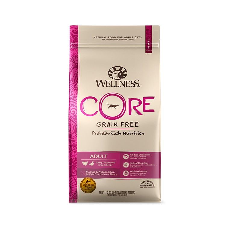 WELLNESS 《CORE》 貓糧 無穀物 火雞+鴨肉 5 lb / 11 lb