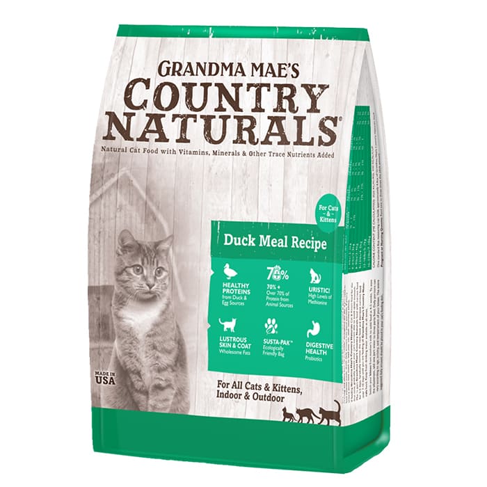 Grandma Mae's Country Naturals 貓糧 燕麥糙米 【亮毛護膚】 鴨肉 (全貓配方) 3lb / 6lb / 12lb