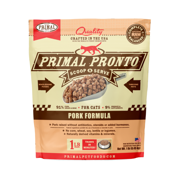 Primal 貓用 急凍鮮肉粒 豚肉配方 1lb (🥳大量購買優惠🎉)