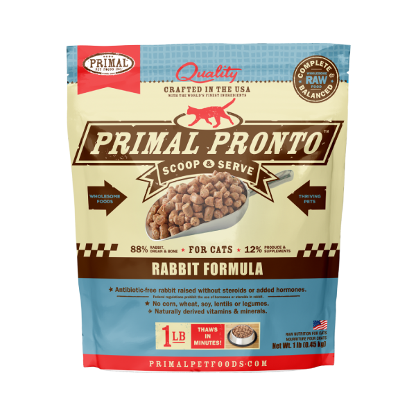 Primal 貓用 急凍鮮肉粒 兔肉配方 1lb (🥳大量購買優惠🎉)