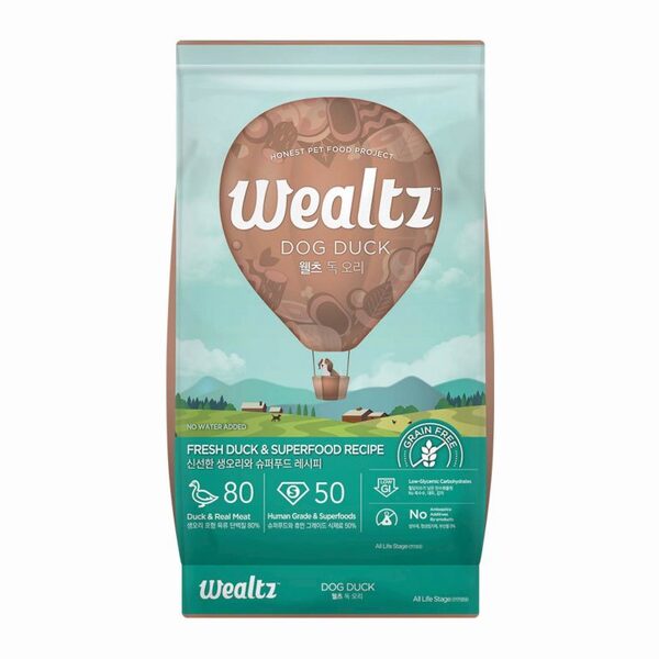 Wealtz 狗糧 《超級食物》 鮮鴨肉 (全犬配方) 2.1kg / 6kg