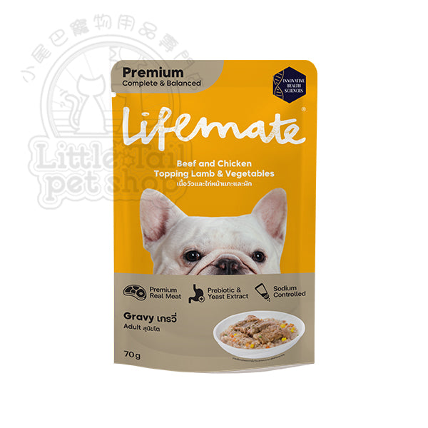 Lifemate 狗濕糧 牛肉+雞肉+羊肉+蔬菜 70g