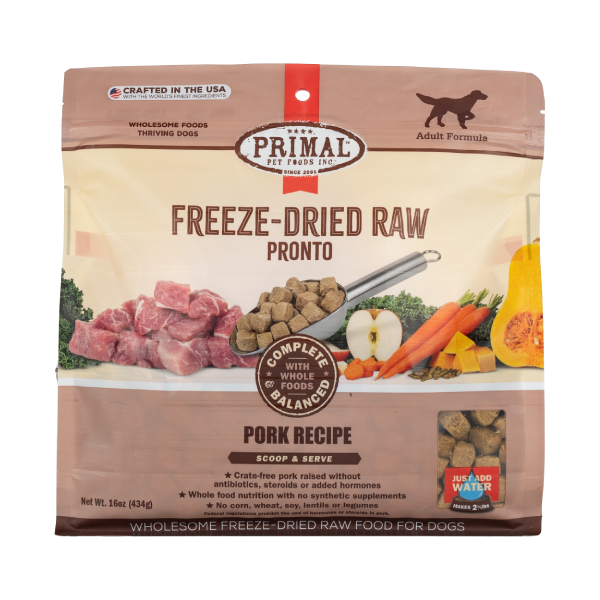 Primal 犬用 凍乾肉粒糧 豚肉配方 16oz