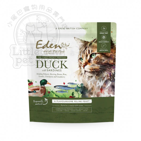 Eden Holistic Pet Foods 貓糧 《全營宴系列》 鮮肉無穀 鴨肉+沙甸魚  (成貓+老年貓) 1.5kg