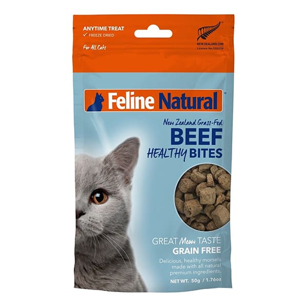 F9 FELINE NATURAL 貓小食 冷凍脫水健康貓零食 牛肉粒 50g