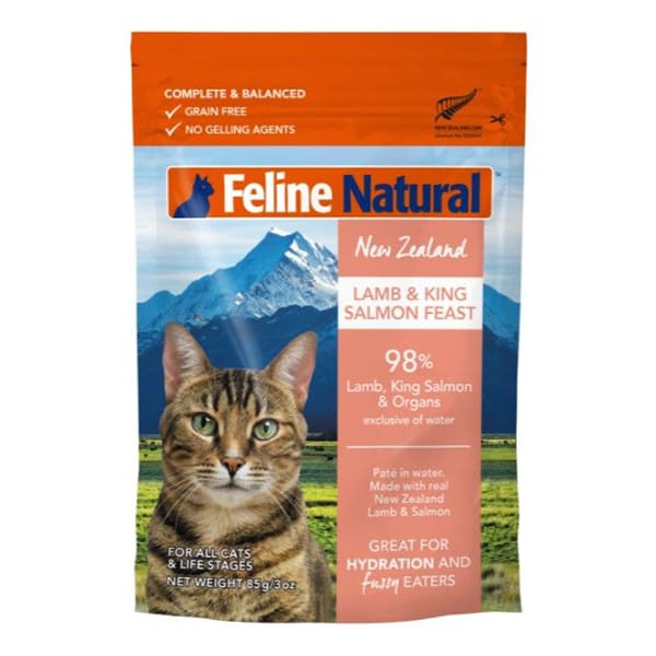 F9 FELINE NATURAL 貓軟包 羊肉三文魚盛宴 85g