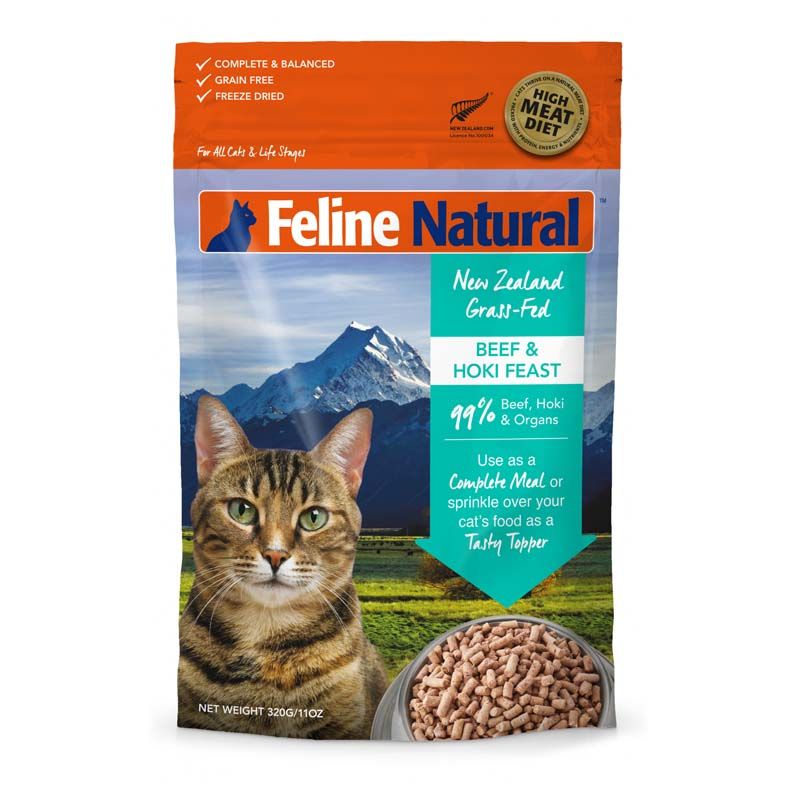 F9 FELINE NATURAL 貓糧 脫水鮮肉 牛肉藍尖尾鱈魚盛宴 320g