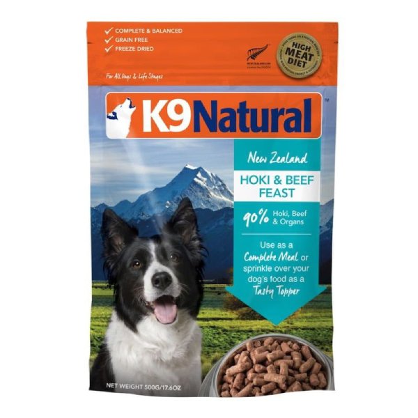 K9 NATURAL 狗糧 脫水鮮肉糧 牛肉藍尖尾鱈魚盛宴 500g / 1.8kg