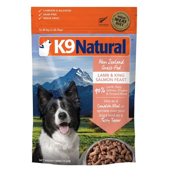 K9 NATURAL 狗糧 脫水鮮肉糧 羊肉三文魚盛宴 500g / 1.8kg