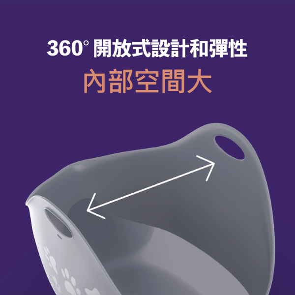 Litter Genie® 360°貓砂籃 (白色/灰色)