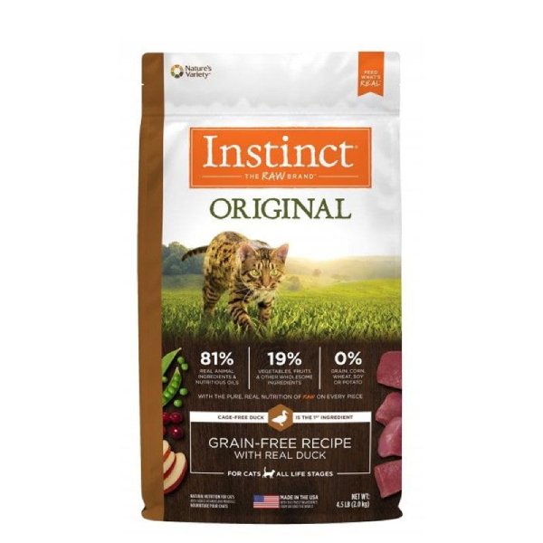 INSTINCT 貓糧 Original 無穀物 鴨肉 4.5 lb / 10 lb