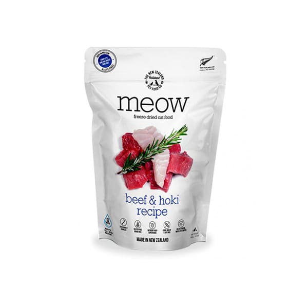 NZ Natural 貓糧 Meow Freeze Dried 優質凍乾 牛肉+鱈魚 280g