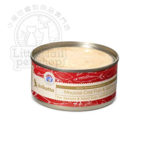 Astkatta冰島 主食貓罐 【老貓護理】 鱈魚三文魚(慕絲) 80g