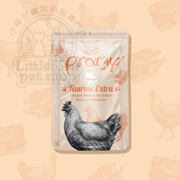 泰國 Pramy 《功能性貓濕包 - 慕絲系列》鮮嫩雞肉 (幼貓) - 加倍牛磺酸 70g