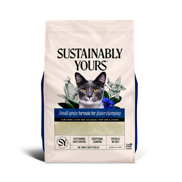 Sustainably Yours 美國善地球 粟米木薯 環保凝結貓砂 [多貓 幼粒版] 5.9Kg