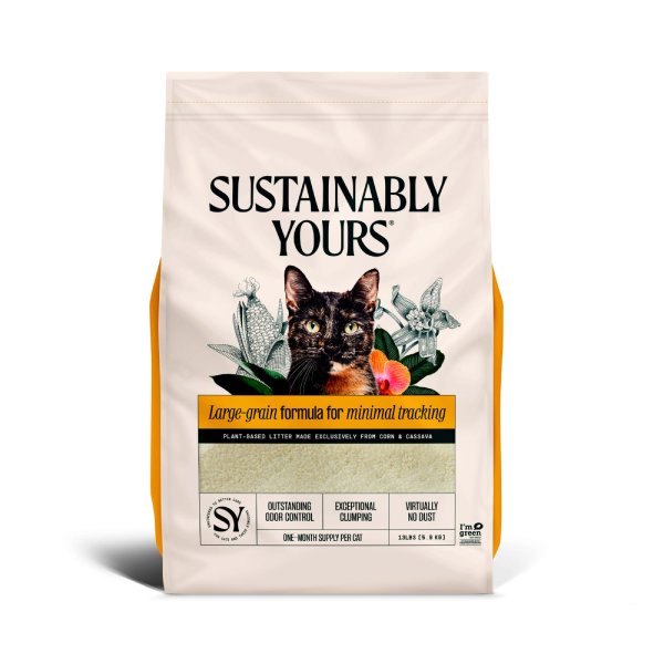 Sustainably Yours 美國善地球 粟米木薯 環保凝結貓砂 [多貓 粗粒版] 5.9Kg