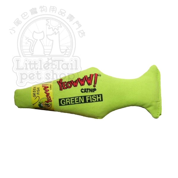 Yeowww! Catnip Green Fish有機貓草玩具 魚 (綠)