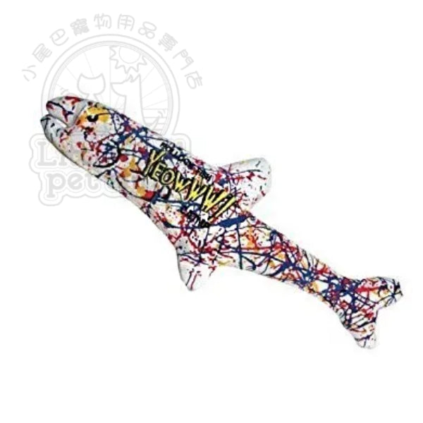 Yeowww! Catnip Pollock Fish 11” 有機貓草玩具 魚 (彩色)
