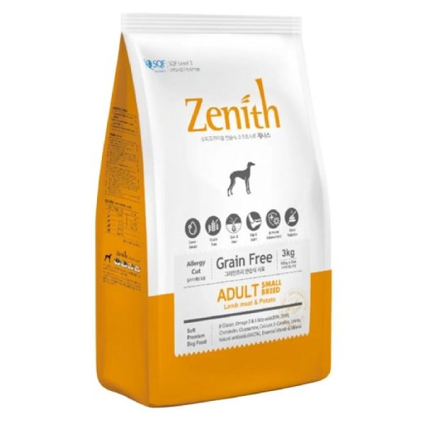 韓國 Zenith 狗糧 無穀物 成犬半濕糧 羊肉馬鈴薯1.2 kg (300g x 4包) / 3 kg (500g x 6包)