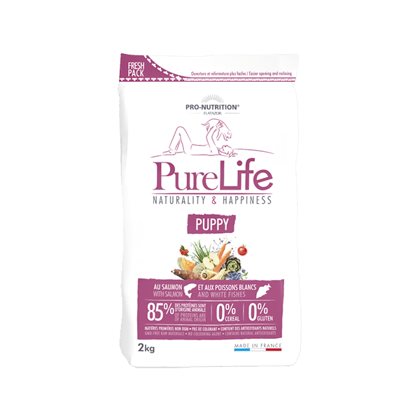 Pure Life 狗糧 無穀物 三文魚+白魚 (幼犬配方) 2kg