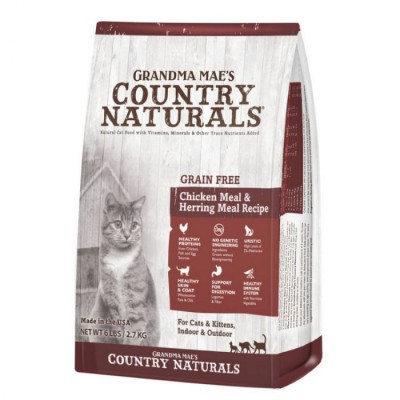 Grandma Mae's Country Naturals 貓糧 無穀物 低敏感 鯡魚雞肉 全貓種精簡配方 3lb / 6lb / 12lb