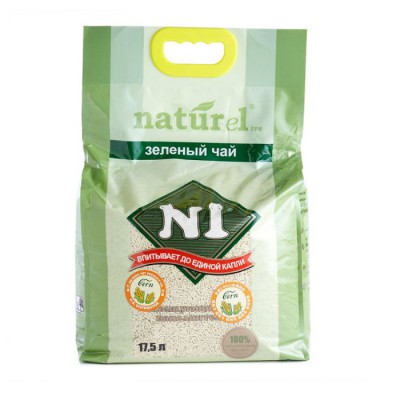 N1 NATUREL 天然玉米豆腐貓砂 - 綠茶味 17.5L